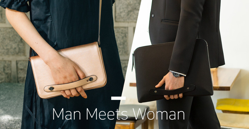 메이크 디(MAKE D) HYD 남성 블랙 브리프 클러치 크로스 백 가방