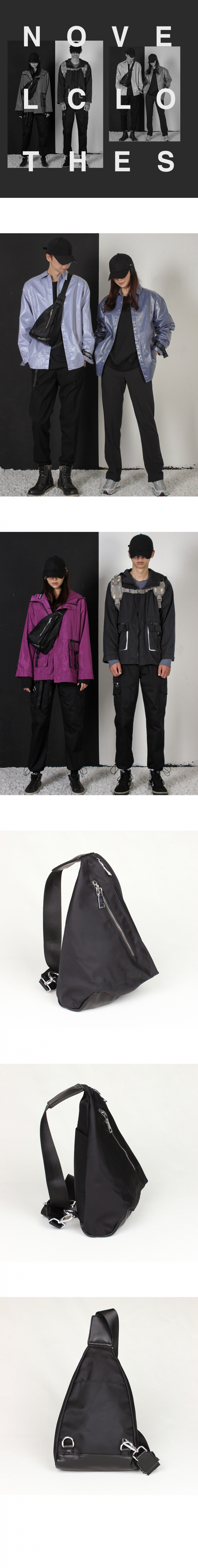 노블클로즈(NOVELCLOTHES) N- diagonal tech sling bag