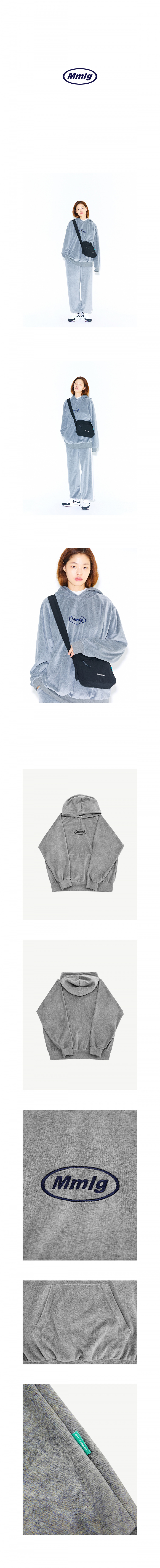 팔칠엠엠서울(87MM_SEOUL) [Mmlg] VELOUR MMLG HOOD (GREY)