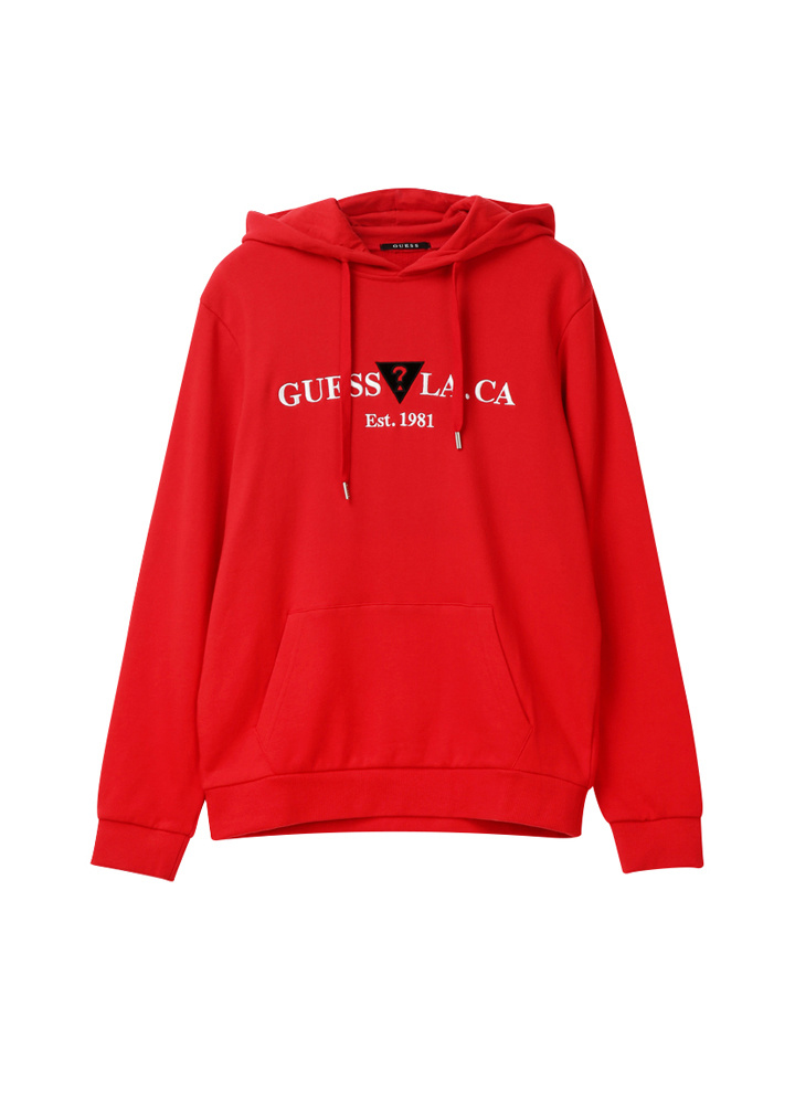 게스(GUESS) 남녀공용 GUESS LA CA 자수 HOODY