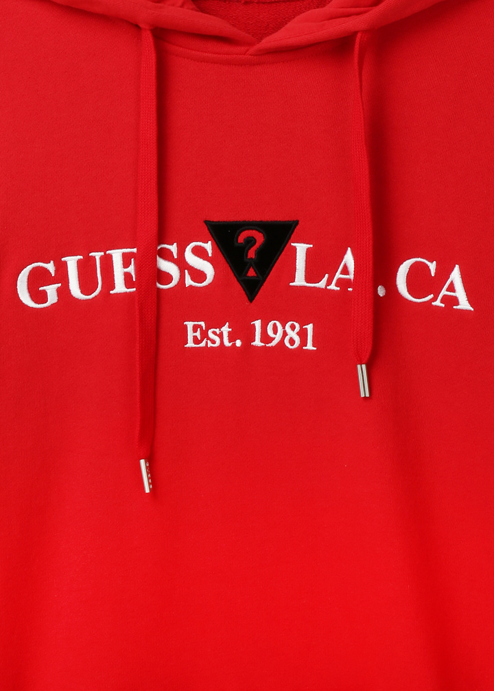 게스(GUESS) 남녀공용 GUESS LA CA 자수 HOODY