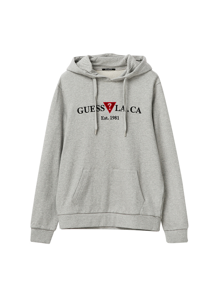 게스(GUESS) 남녀공용 GUESS LA CA 자수 HOODY