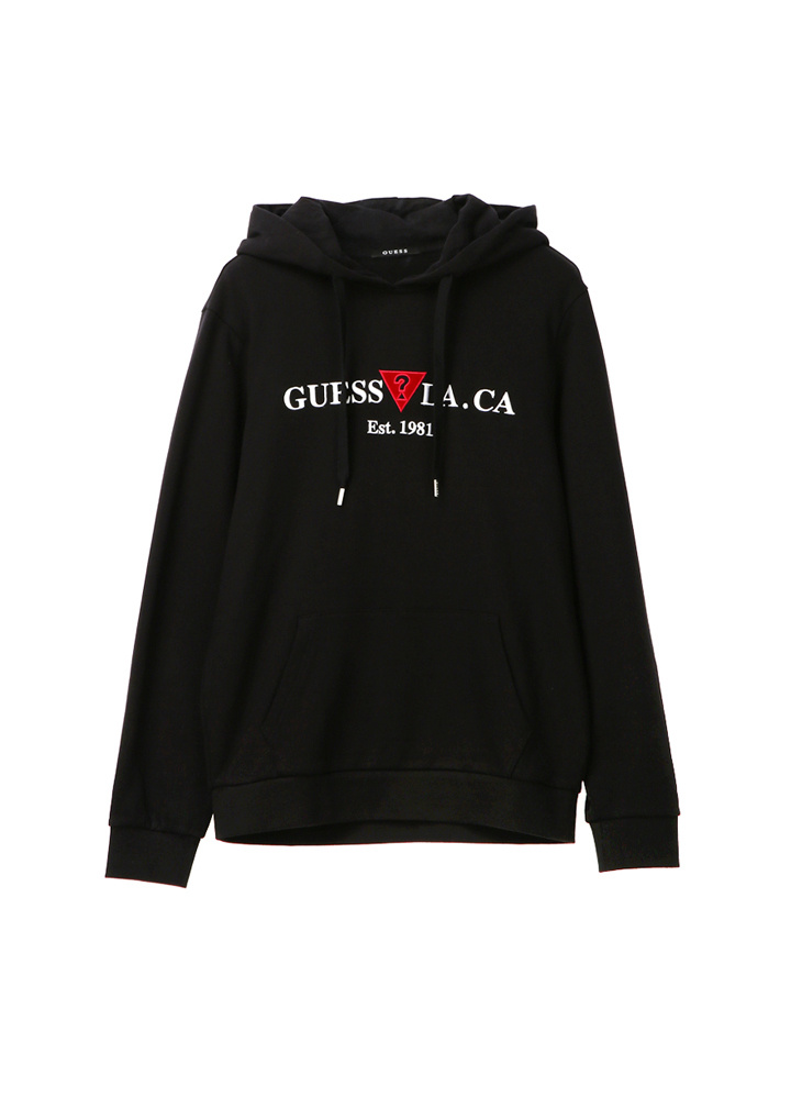 게스(GUESS) 남녀공용 GUESS LA CA 자수 HOODY