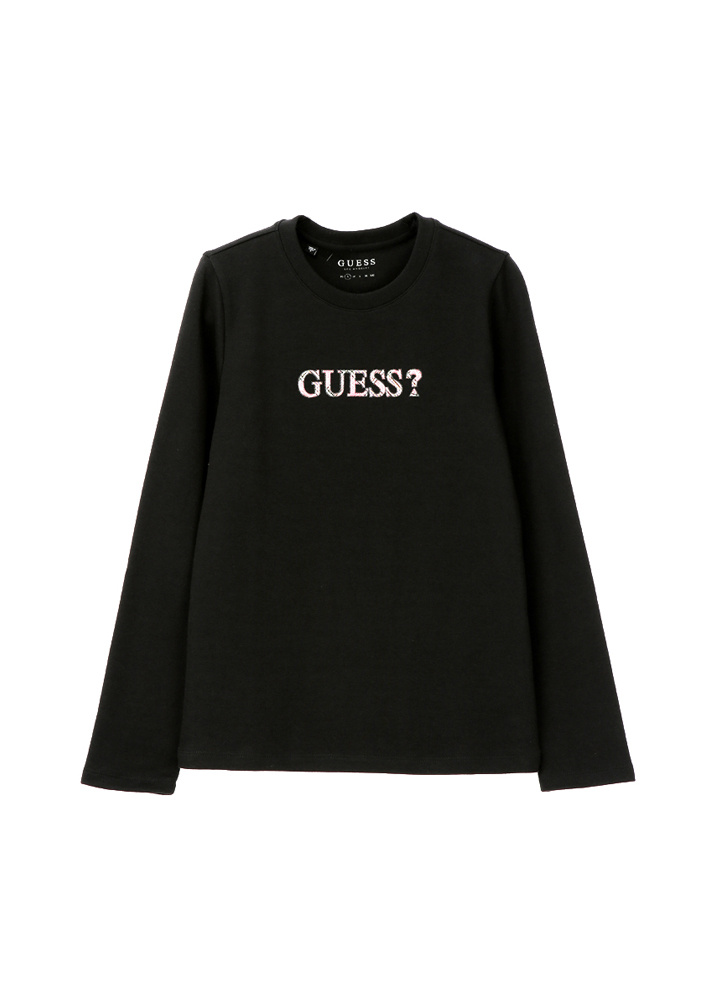 게스(GUESS) 여성 체크PVC GUESS 로고 긴팔