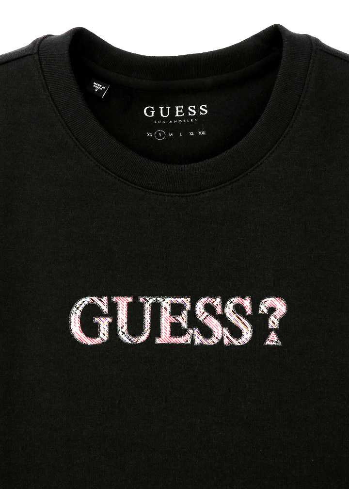 게스(GUESS) 여성 체크PVC GUESS 로고 긴팔
