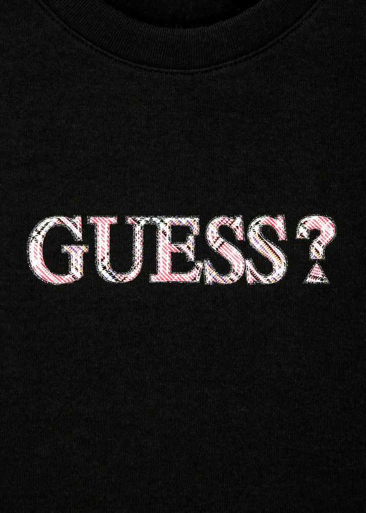 게스(GUESS) 여성 체크PVC GUESS 로고 긴팔