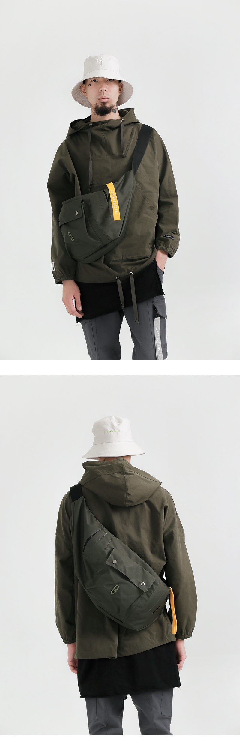 스토니 스트라이드(STONY STRIDE) 코듀라 라운드 슬링백 - KHAKI