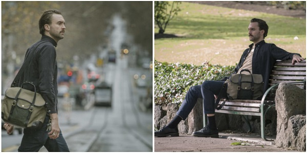 브라스보트(BRASSBOATS) 왁스캔버스 헌터그린 브리프케이스 (올리브 왁스)