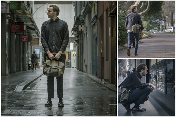 브라스보트(BRASSBOATS) 왁스캔버스 헌터그린 브리프케이스 (올리브 왁스)