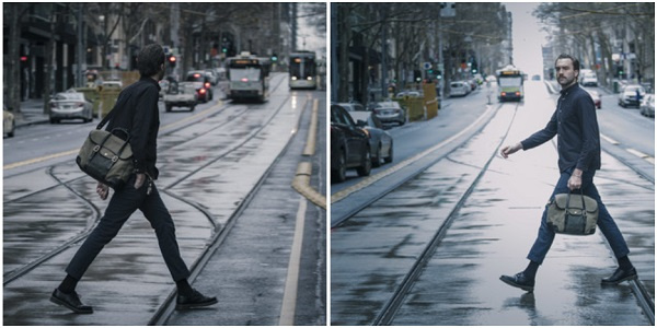 브라스보트(BRASSBOATS) 왁스캔버스 헌터그린 브리프케이스 (올리브 왁스)