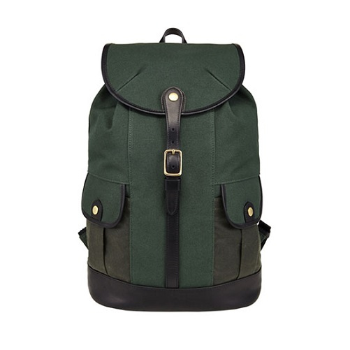 브라스보트(BRASSBOATS) 왁스캔버스 헌터그린 백팩 (올리브 왁스)