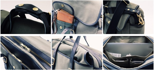 브라스보트(BRASSBOATS) 왁스캔버스 헌터그린 브리프케이스 (올리브 왁스)