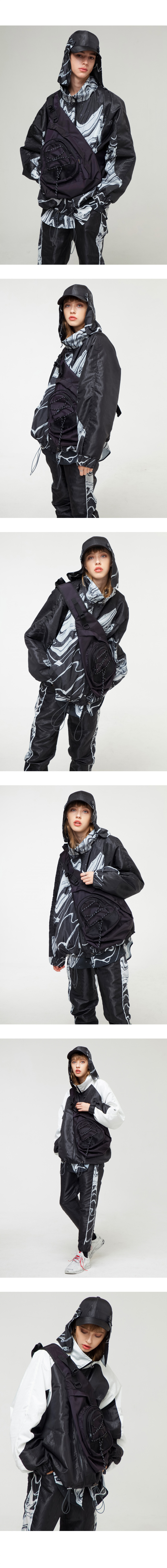 그레이티스트(THE GREATEST) GT18FW17 EFFECT SLING BAG BLACK