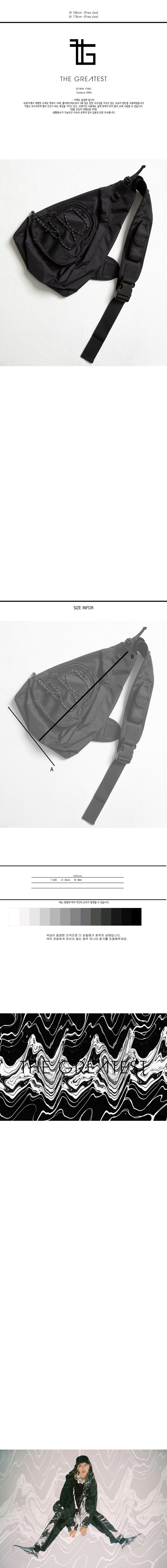 그레이티스트(THE GREATEST) GT18FW17 EFFECT SLING BAG BLACK