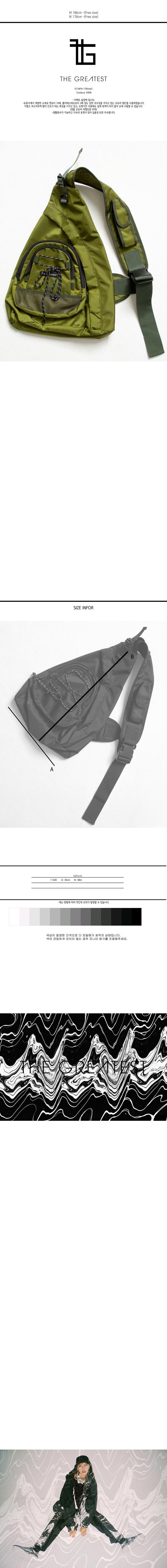 그레이티스트(THE GREATEST) GT18FW17 EFFECT SLING BAG KHAKI