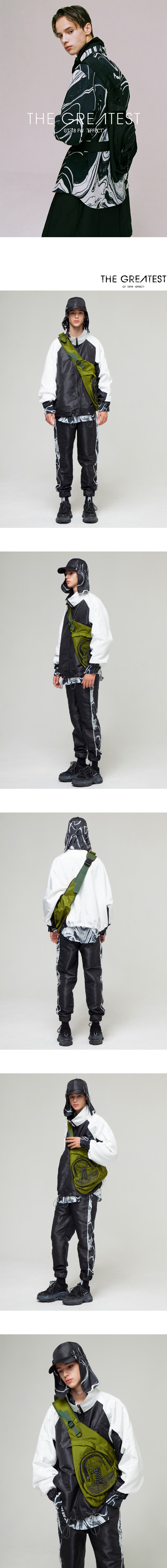 그레이티스트(THE GREATEST) GT18FW17 EFFECT SLING BAG KHAKI