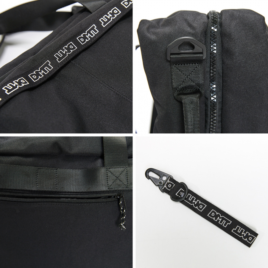 디엠티_피에스티브이엠(DMT_PSTVM) LOGO TAPE TRAVEL BOOTS BAG BLACK(PU)