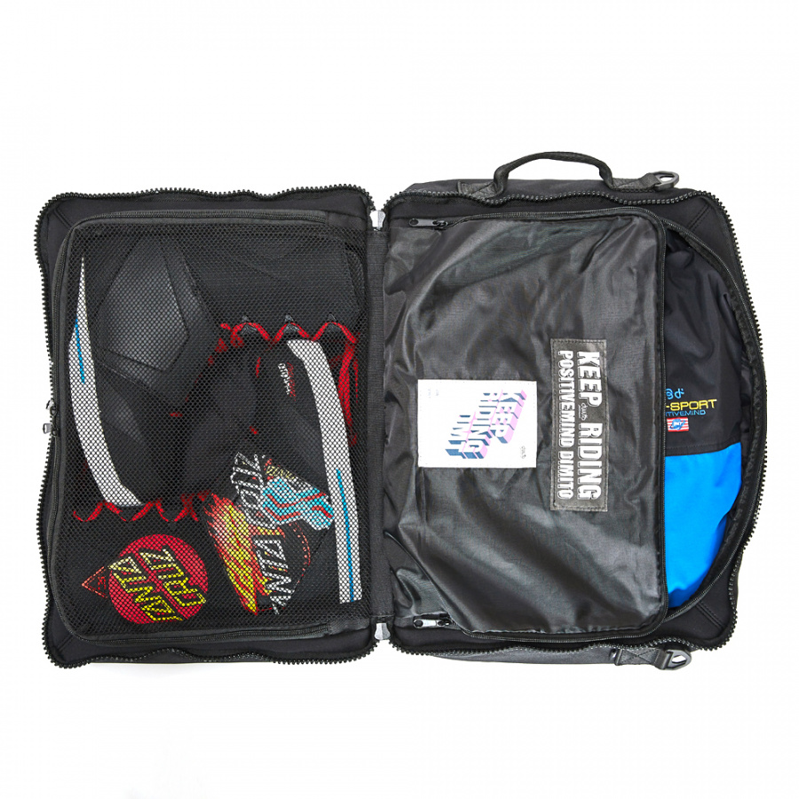 디엠티_피에스티브이엠(DMT_PSTVM) LOGO TAPE TRAVEL BOOTS BAG CROW BLACK(TPU)