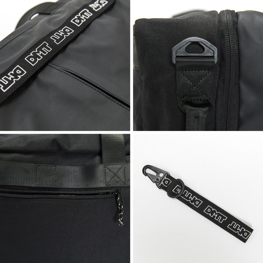 디엠티_피에스티브이엠(DMT_PSTVM) LOGO TAPE TRAVEL BOOTS BAG CROW BLACK(TPU)
