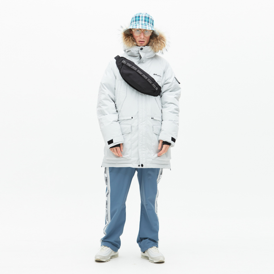 디엠티_피에스티브이엠(DMT_PSTVM) LOGO TAPE WAIST BAG BLACK