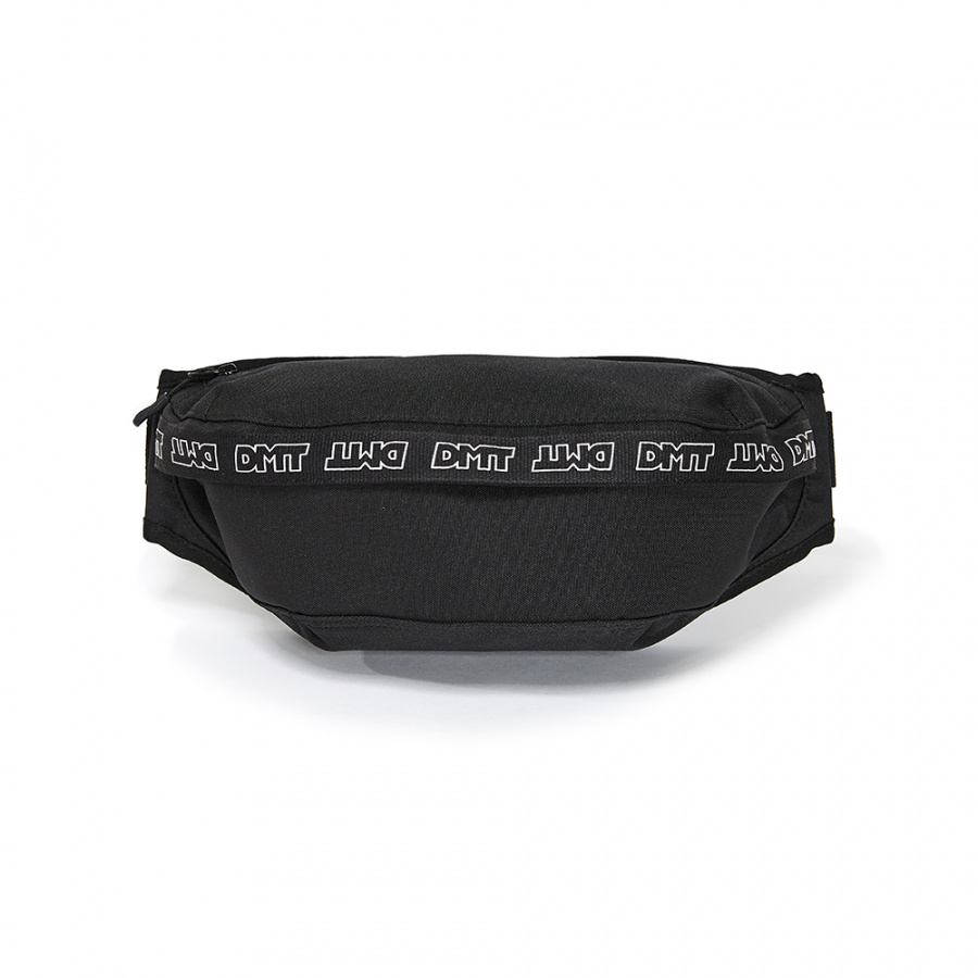 디엠티_피에스티브이엠(DMT_PSTVM) LOGO TAPE WAIST BAG BLACK