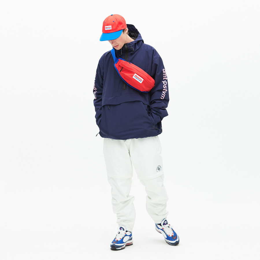 디엠티_피에스티브이엠(DMT_PSTVM) LOGO TAPE WAIST BAG RED