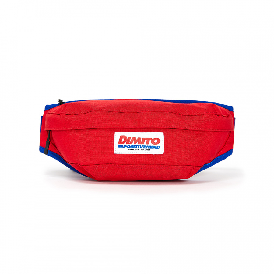 디엠티_피에스티브이엠(DMT_PSTVM) LOGO TAPE WAIST BAG RED