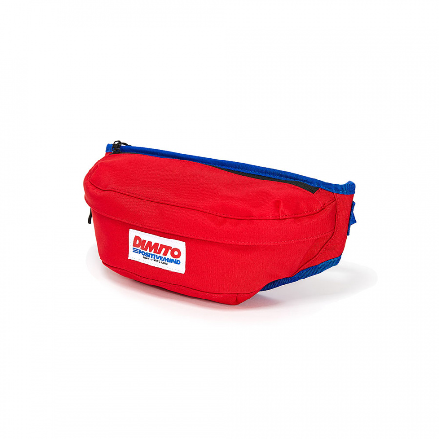 디엠티_피에스티브이엠(DMT_PSTVM) LOGO TAPE WAIST BAG RED