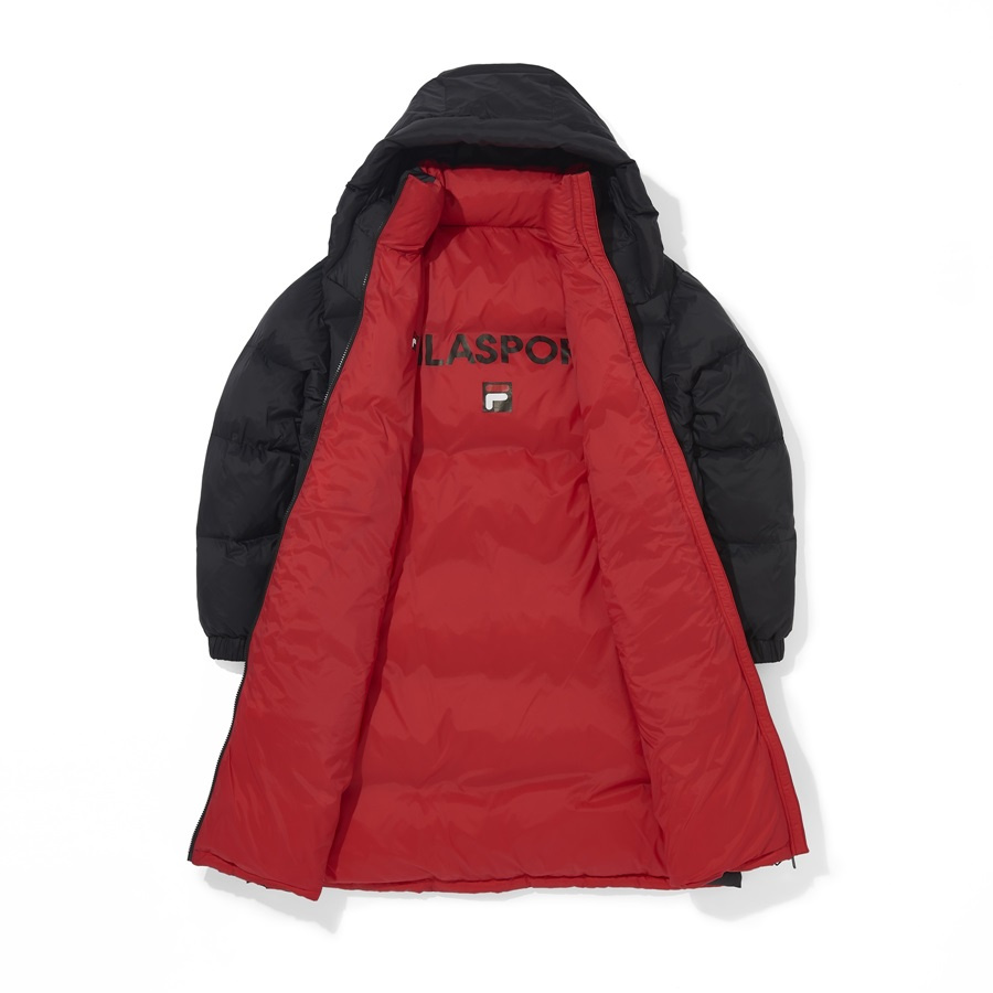 휠라(FILA) 리버시블 롱다운 점퍼 (FE2DJA6103XBLK)