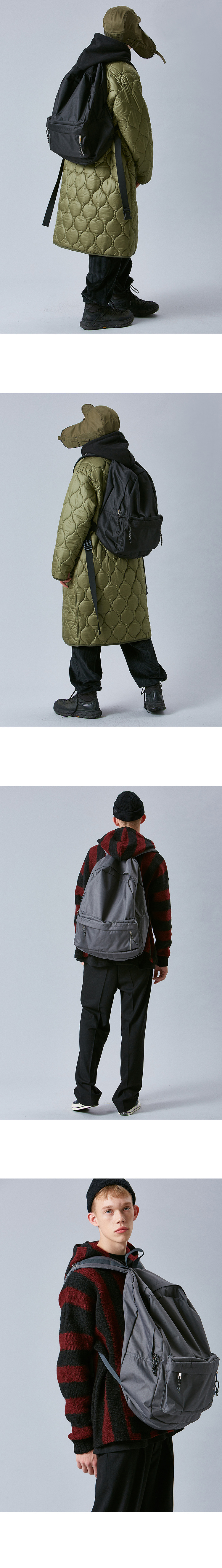 브아빗(VOIEBIT) V801 오버사이즈 백팩-(그레이)