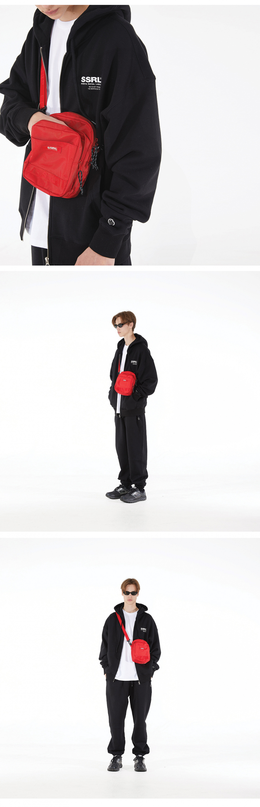에스에스알엘(SSRL) nylon cross bag / red