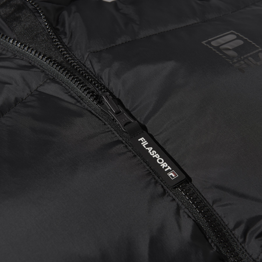 휠라(FILA) 리버시블 숏다운 점퍼_블랙에디션(FE2DJA6101XBBK)