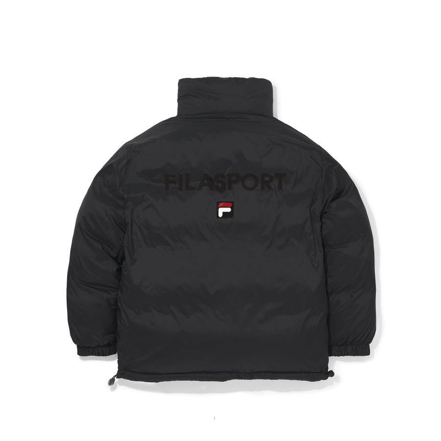 휠라(FILA) 리버시블 숏다운 점퍼_블랙에디션(FE2DJA6101XBBK)