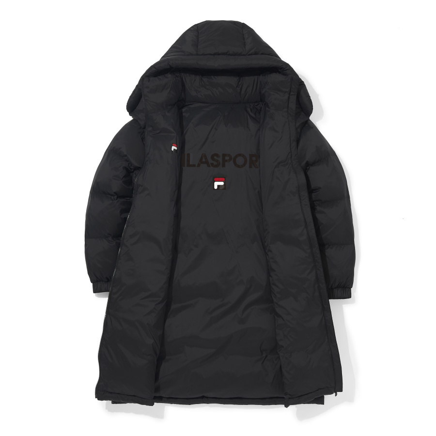 휠라(FILA) 리버시블 롱다운 점퍼_블랙에디션 (FE2DJA6103XBBK)