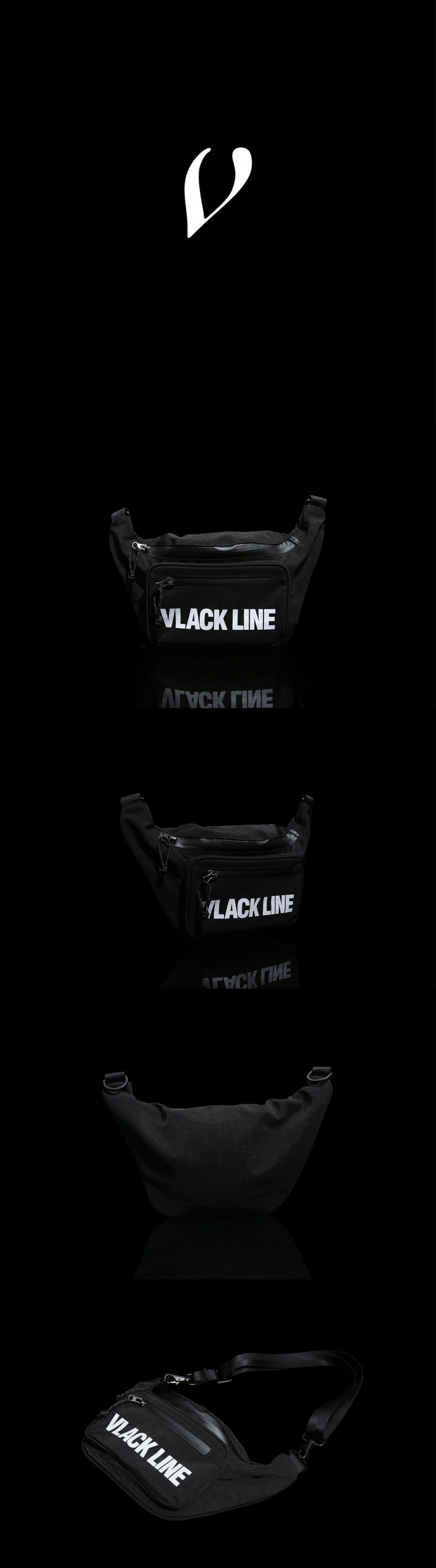 바이브레이트(VIBRATE) VLACKLINE - BASIC LOGO WAISPACK (BLACK)