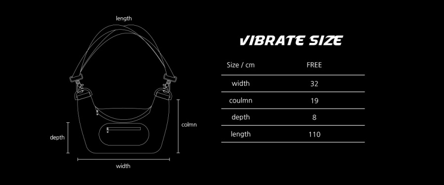 바이브레이트(VIBRATE) VLACKLINE - BASIC LOGO WAISPACK (BLACK)