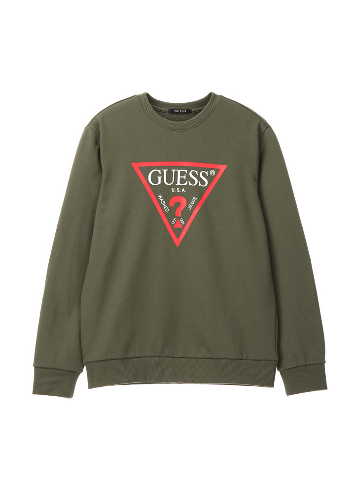 게스(GUESS) 남성 게스 삼각 오리지널 프린트 맨투맨