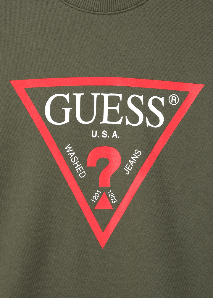 게스(GUESS) 남성 게스 삼각 오리지널 프린트 맨투맨