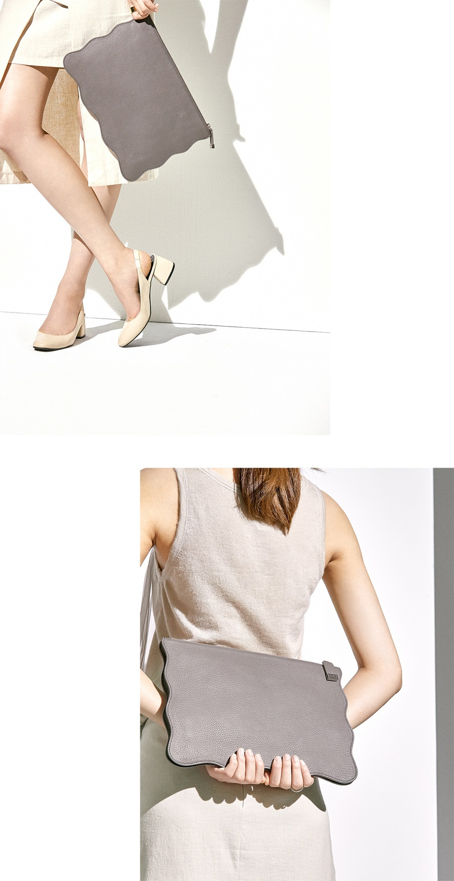 엘더블유엘(LWL) RUFFLE CLUTCH / FOG
