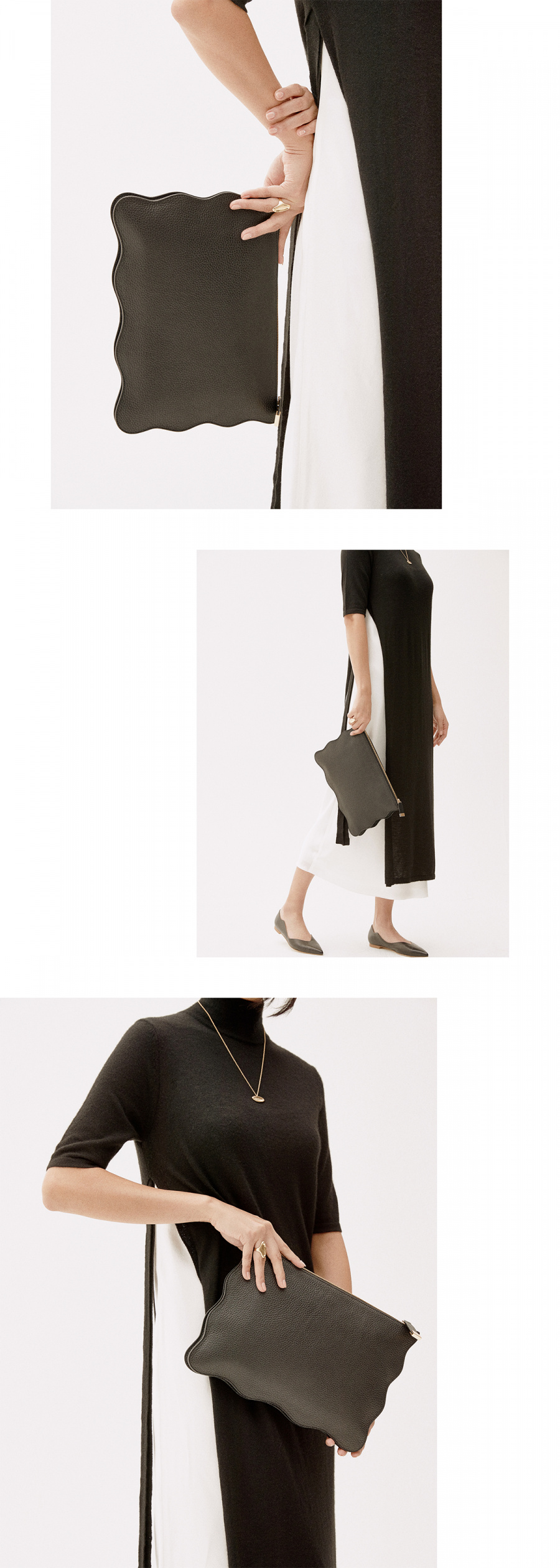 엘더블유엘(LWL) RUFFLE CLUTCH / BLACK