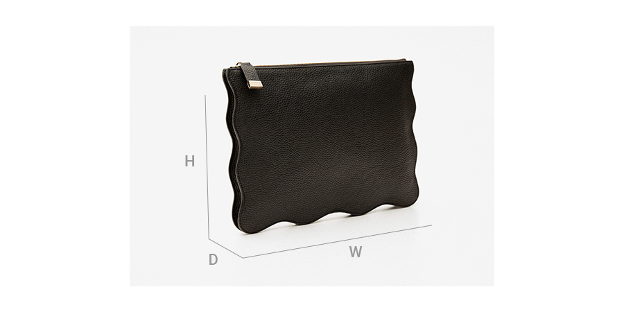 엘더블유엘(LWL) RUFFLE CLUTCH / BLACK