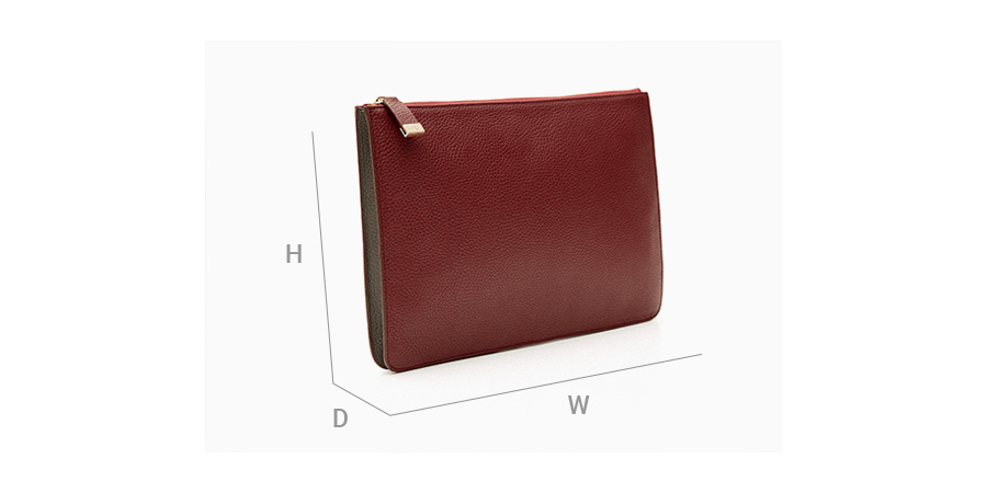 엘더블유엘(LWL) TWOTONE CLUTCH / AMARANTO