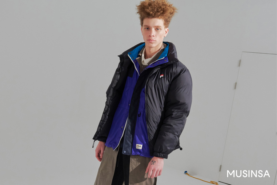 휠라(FILA) 리버시블 숏다운 점퍼_블랙에디션(FE2DJA6101XBBK)