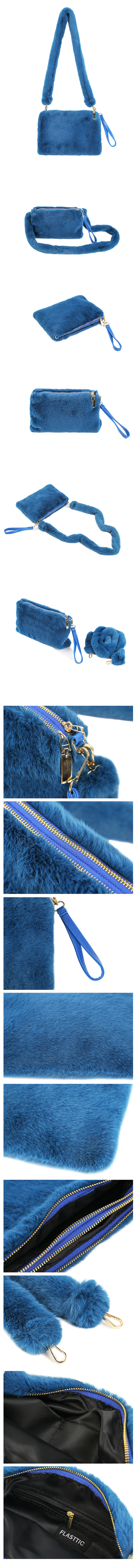 플라스틱(FLASTTIC) 퍼 클러치/블루