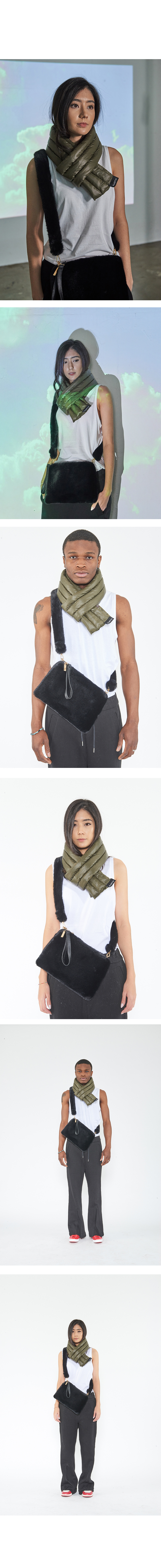 플라스틱(FLASTTIC) 퍼 클러치/블랙