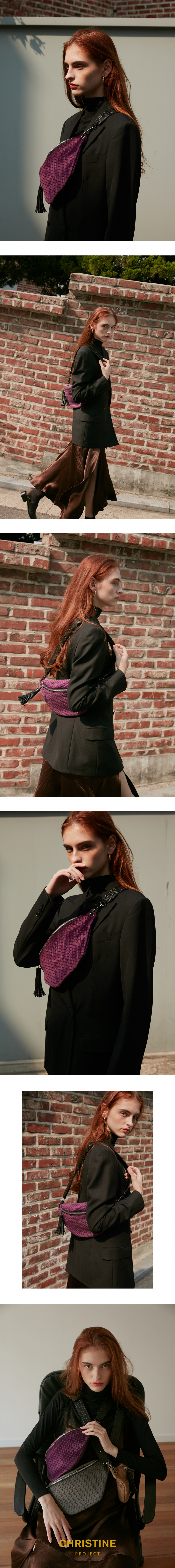 크리스틴 프로젝트(CHRISTINE PROJECT) VELVET BELT BAG(PURPLE) 벨벳벨트백