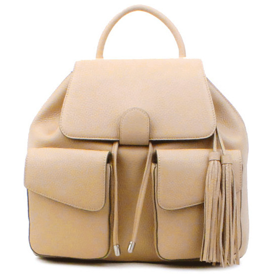 피에스메리제인(PSMARYJANE) 태슬백팩 베이지