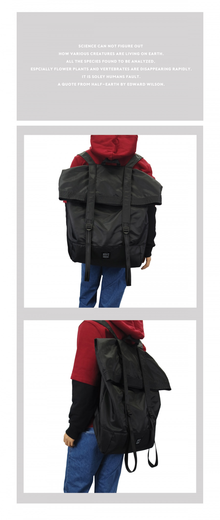 제니멀(ZANIMAL) 밀러 블랙 백팩