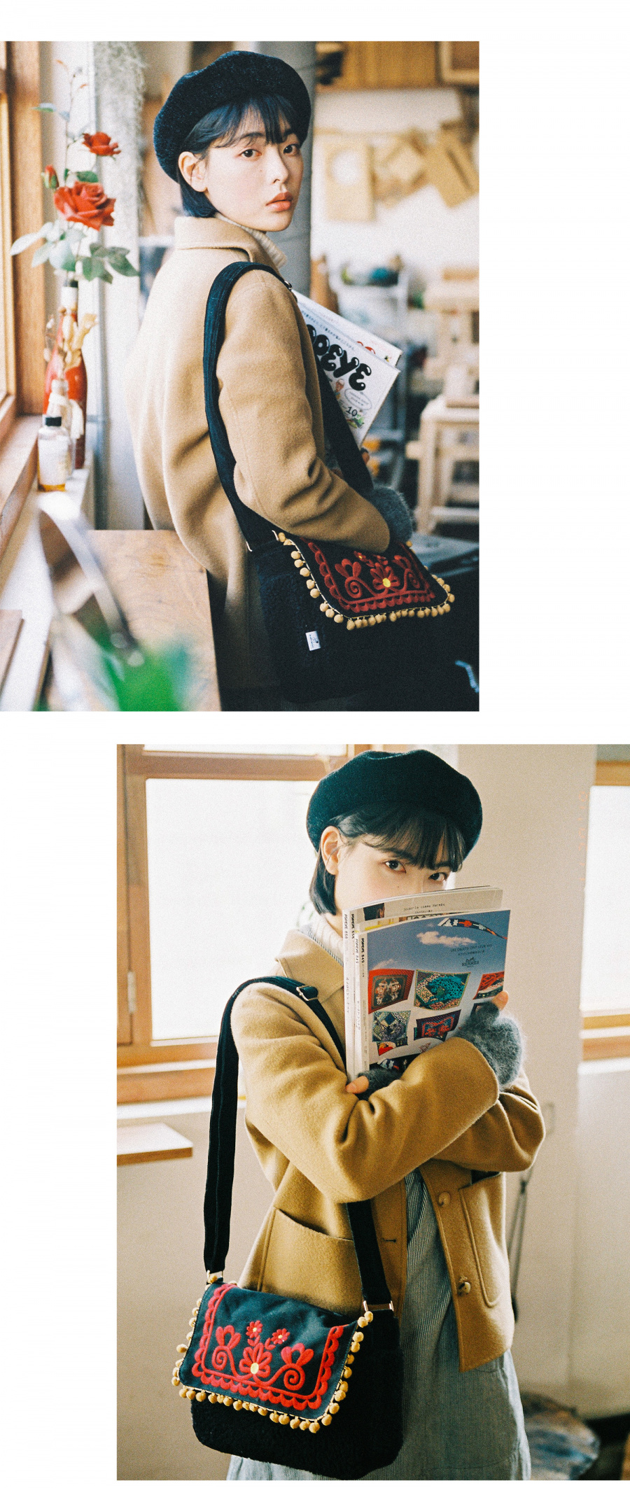 더블쿼츠(DOUBLE QUOTES) 시칠리 부클 백 (블랙)