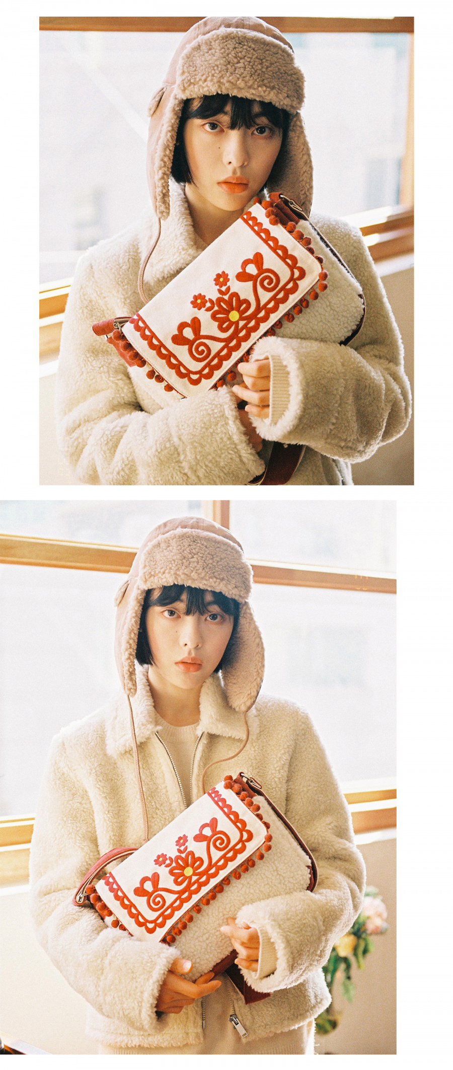 더블쿼츠(DOUBLE QUOTES) 시칠리 부클 백 (와인)